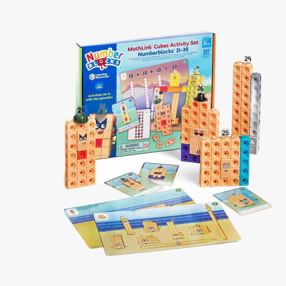 Learning Resources Mathlink Cubes Numberblocks 21-30 Activity Set